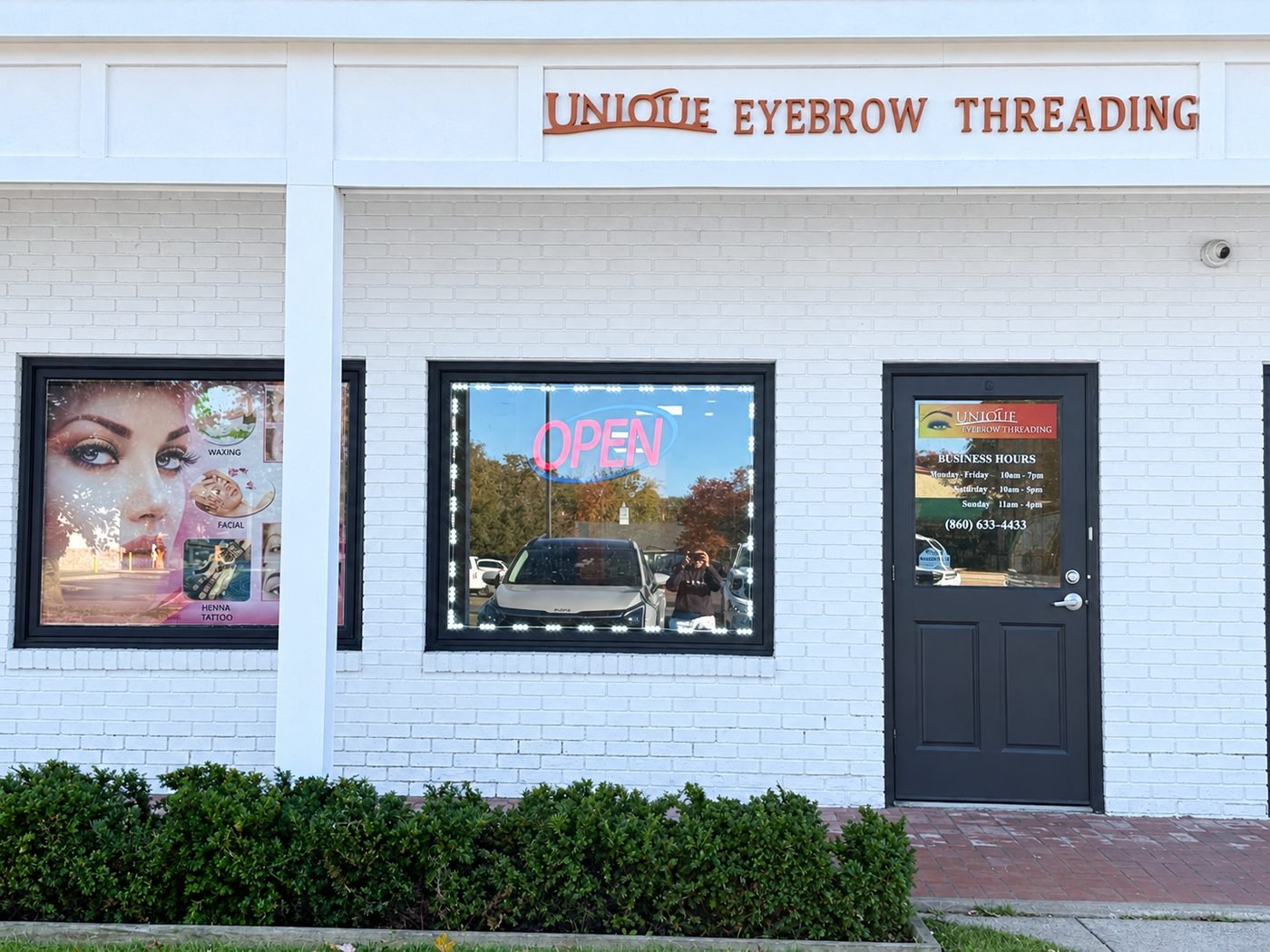 Unique Eyebrow Threading storefront — Glastonbury, CT