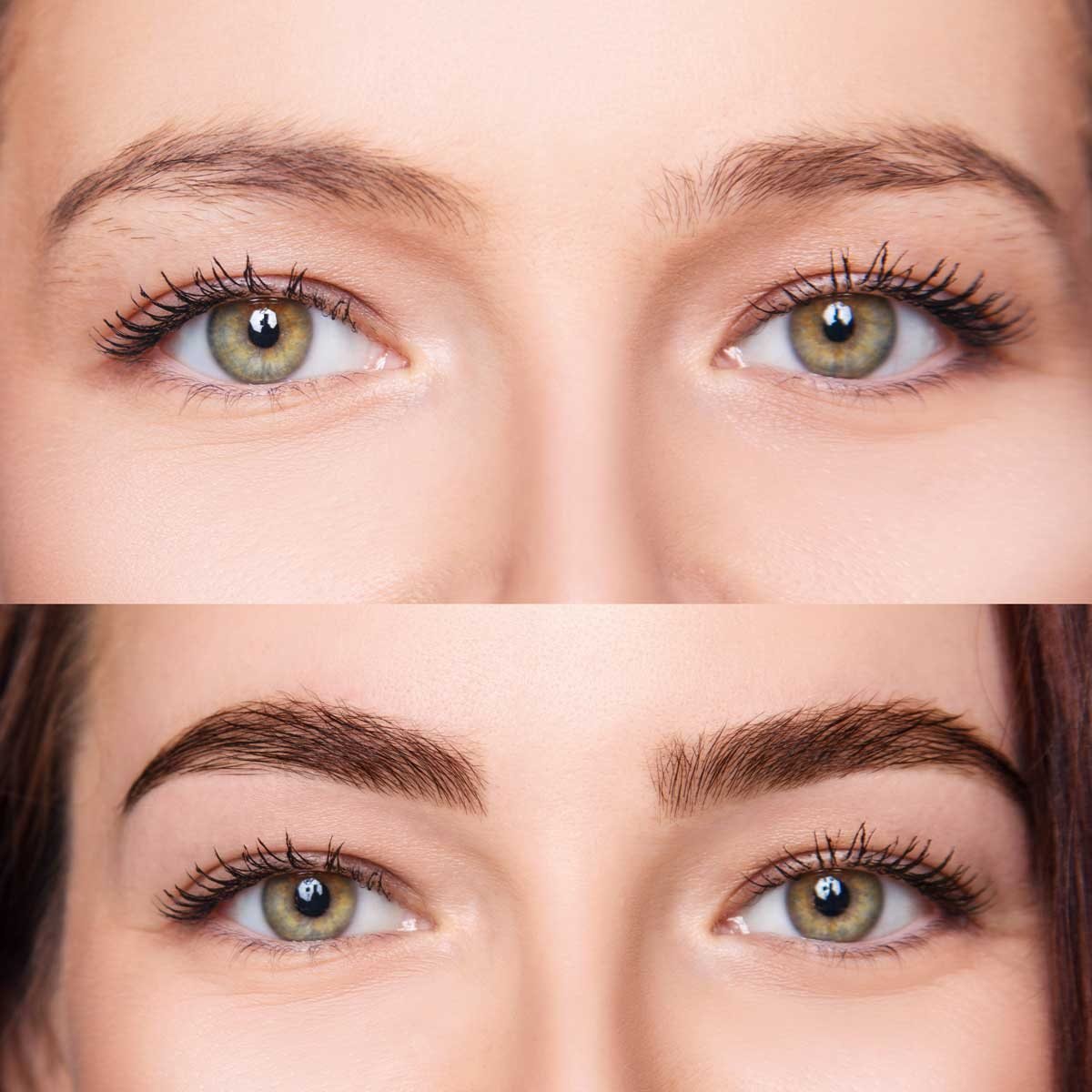 Tinting — before & after — Unique Eyebrow Threading